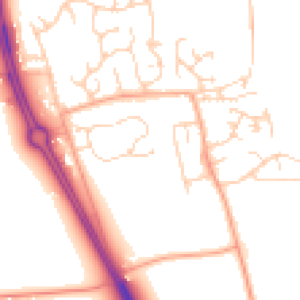 Daytime road noise heatmap for NR31 9TN