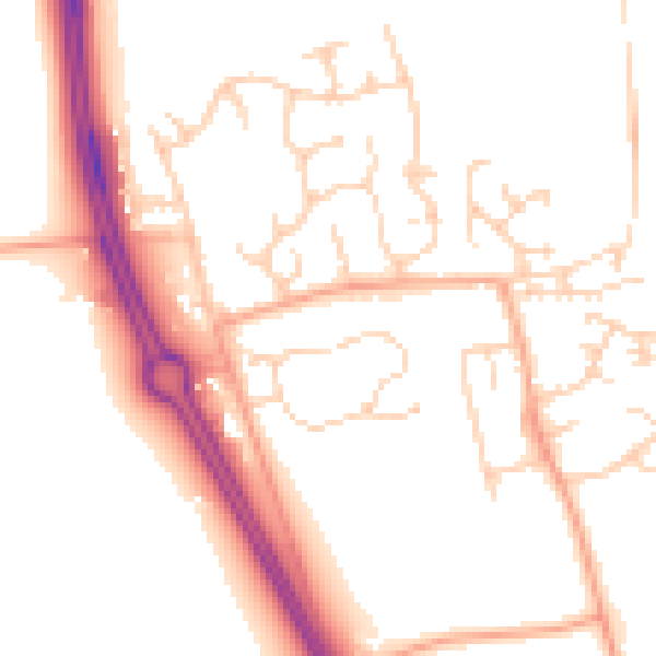 Daytime road noise heatmap for NR31 9TW