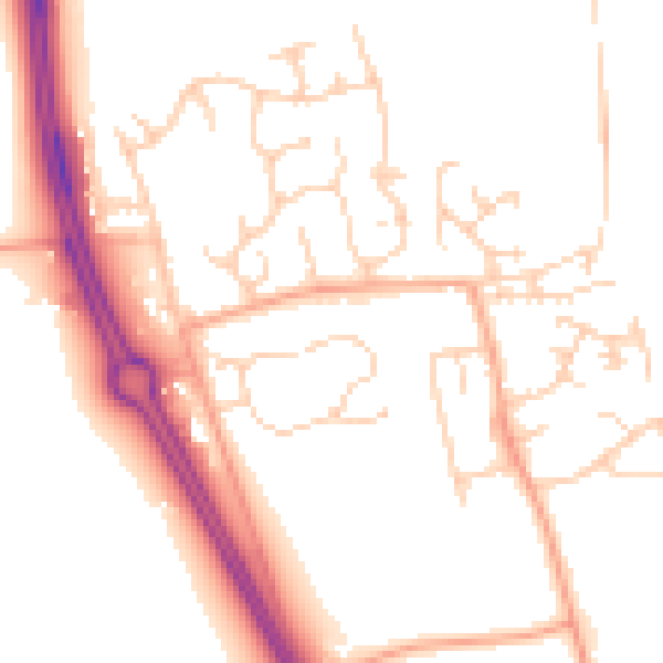 Daytime road noise heatmap for NR31 9TX