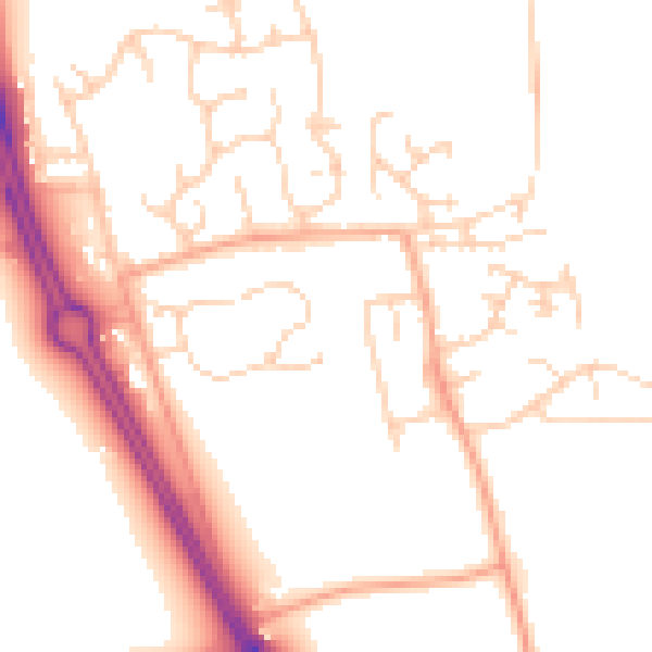 Daytime road noise heatmap for NR31 9TZ