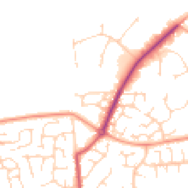 Daytime road noise heatmap for NR31 9UG