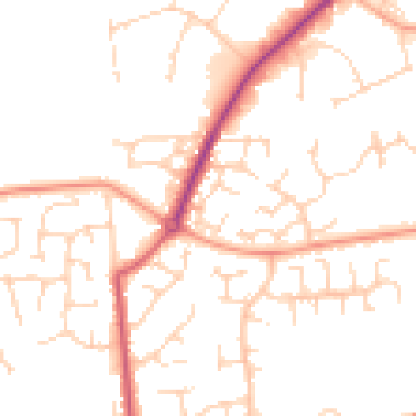 Daytime road noise heatmap for NR31 9UH