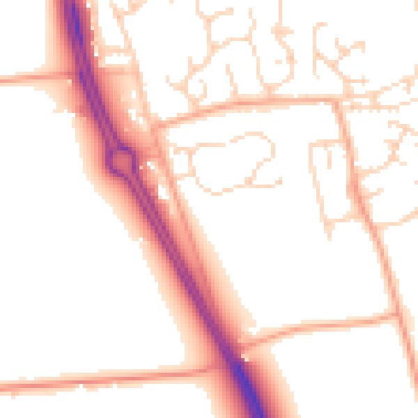 Daytime road noise heatmap for NR31 9UR