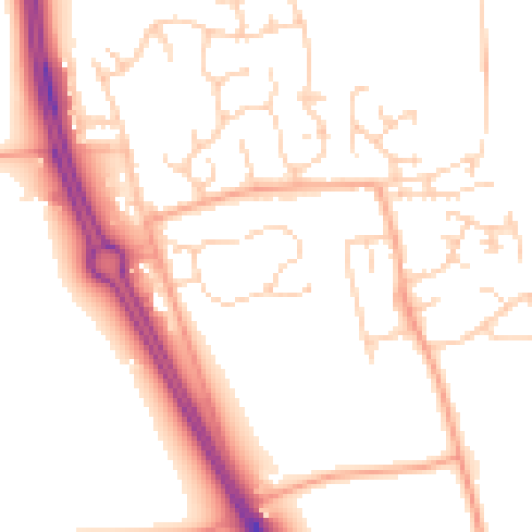 Daytime road noise heatmap for NR31 9UY