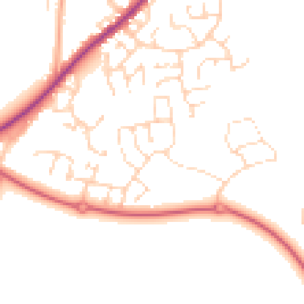 Daytime road noise heatmap for NR31 9XJ
