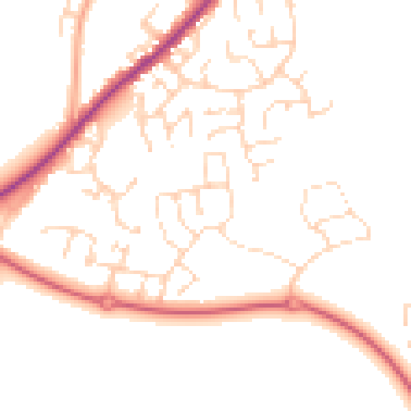Daytime road noise heatmap for NR31 9XT