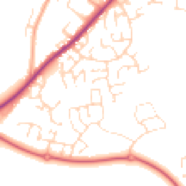 Daytime road noise heatmap for NR31 9XY