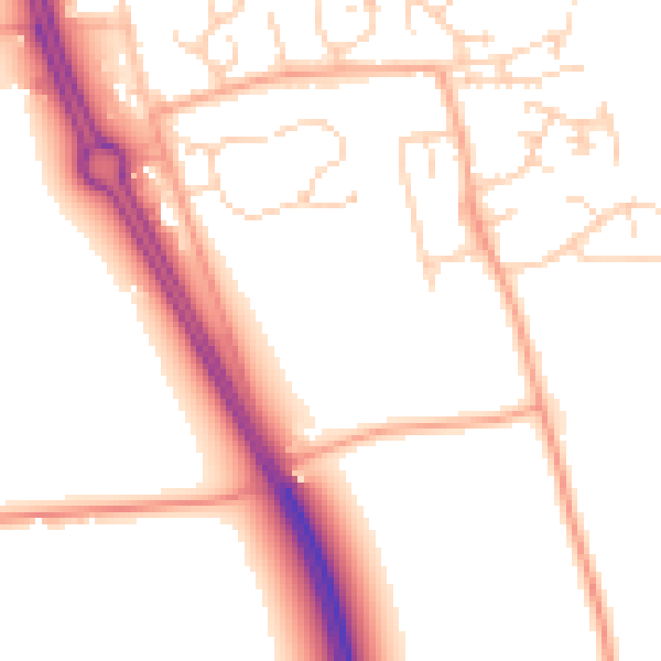 Daytime road noise heatmap for NR31 9YA