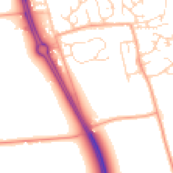 Daytime road noise heatmap for NR31 9YB