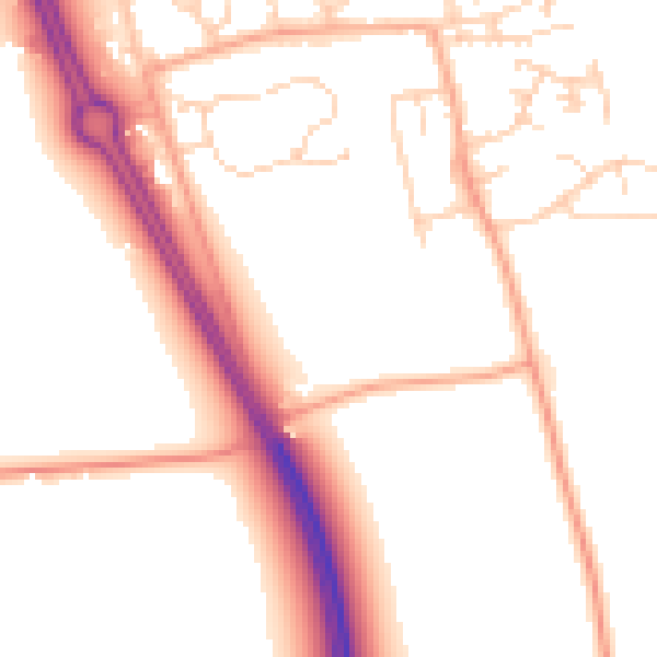 Daytime road noise heatmap for NR31 9YG