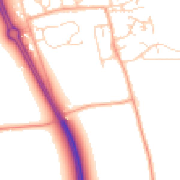 Daytime road noise heatmap for NR31 9YH