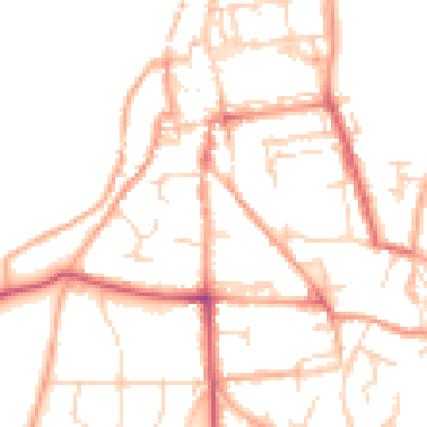 Daytime road noise heatmap for NR34 9TR