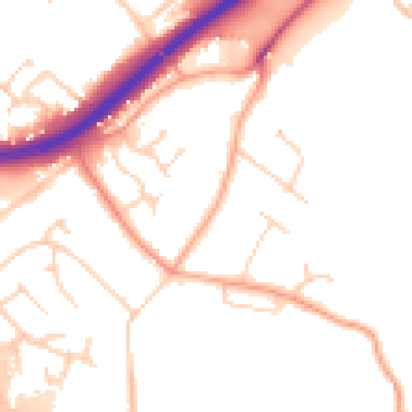 Daytime road noise heatmap for NR4 6AA
