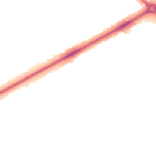 Night-time road noise heatmap for NR4 6AF