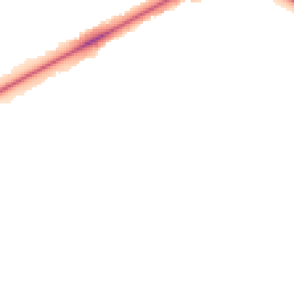 Night-time road noise heatmap for NR4 6AN