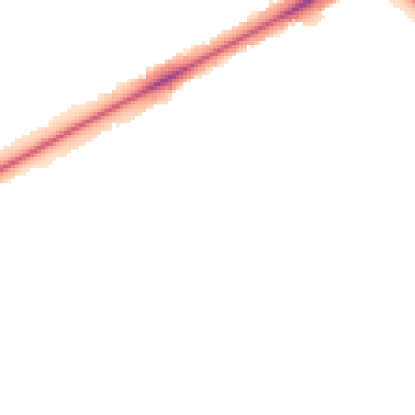 Night-time road noise heatmap for NR4 6AY