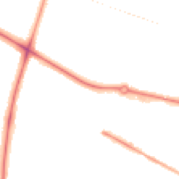 Night-time road noise heatmap for NR4 6BB
