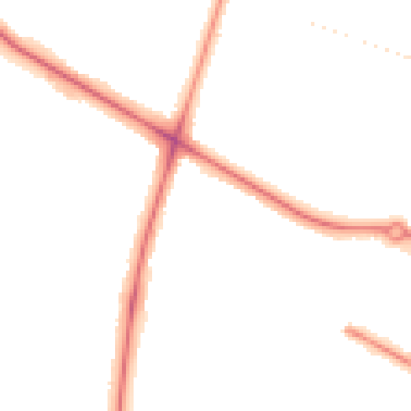 Night-time road noise heatmap for NR4 6BD