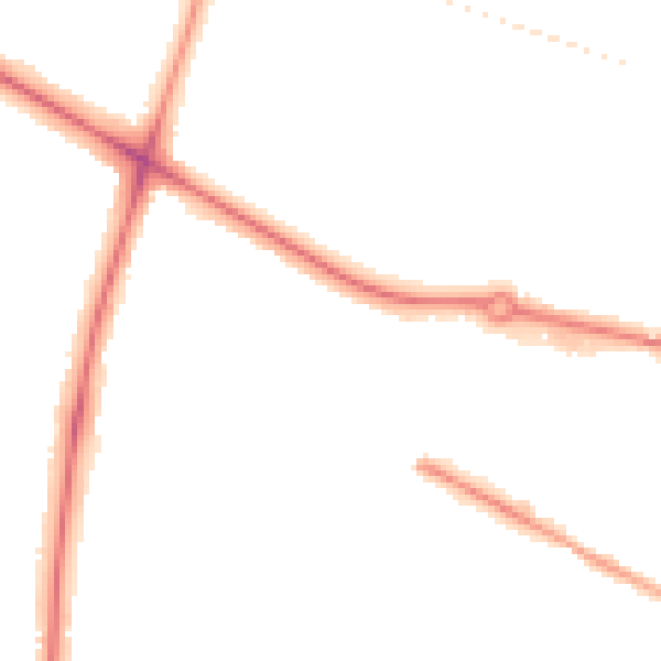 Night-time road noise heatmap for NR4 6BG