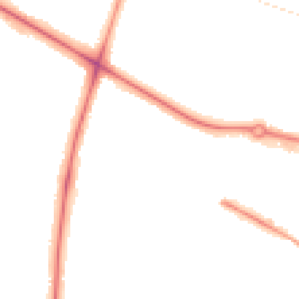 Night-time road noise heatmap for NR4 6BH