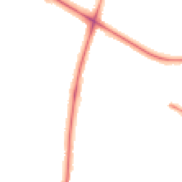 Night-time road noise heatmap for NR4 6BJ