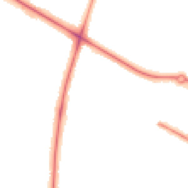 Night-time road noise heatmap for NR4 6BL