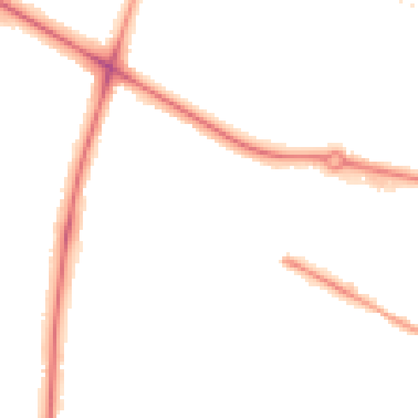 Night-time road noise heatmap for NR4 6BN