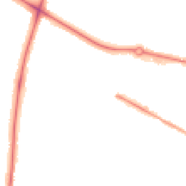 Night-time road noise heatmap for NR4 6BW