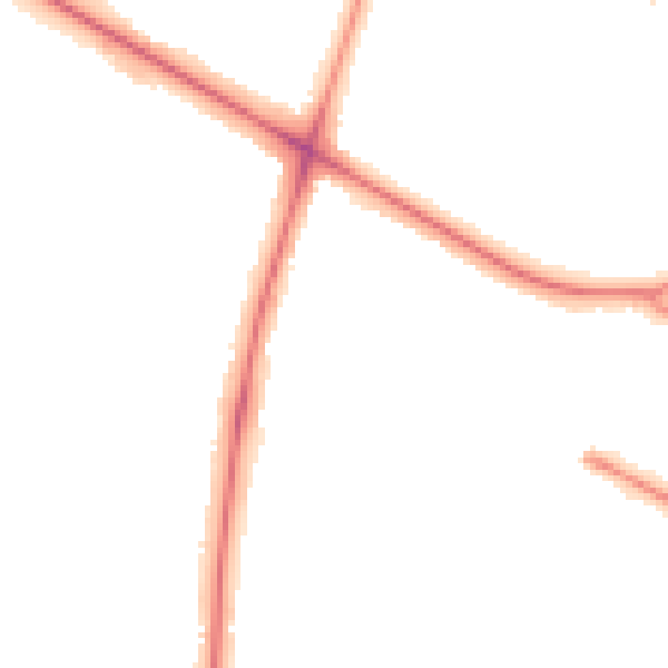 Night-time road noise heatmap for NR4 6BY