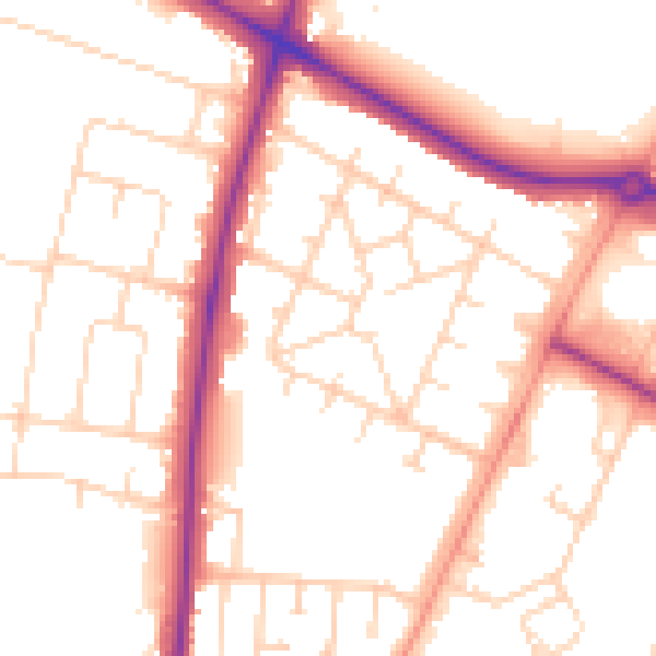 Daytime road noise heatmap for NR4 6DB