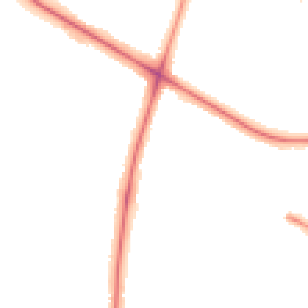 Night-time road noise heatmap for NR4 6DD