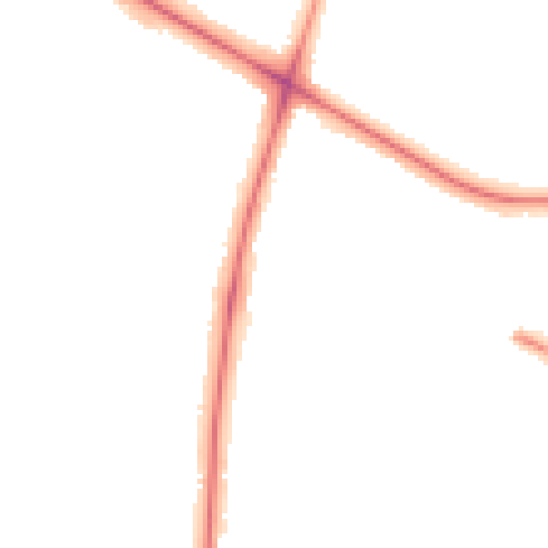 Night-time road noise heatmap for NR4 6DE