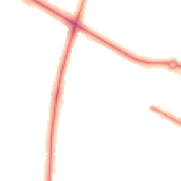 Night-time road noise heatmap for NR4 6DF