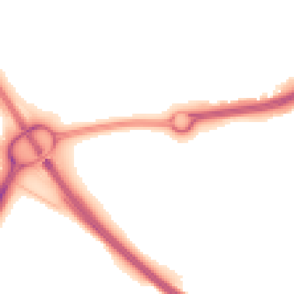 Night-time road noise heatmap for NR4 6FY