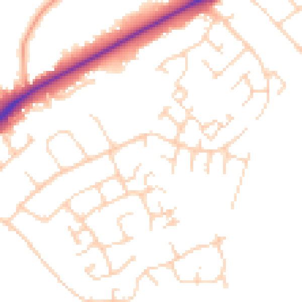 Daytime road noise heatmap for NR4 6HP