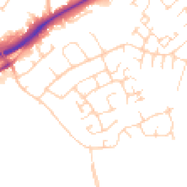 Daytime road noise heatmap for NR4 6HY