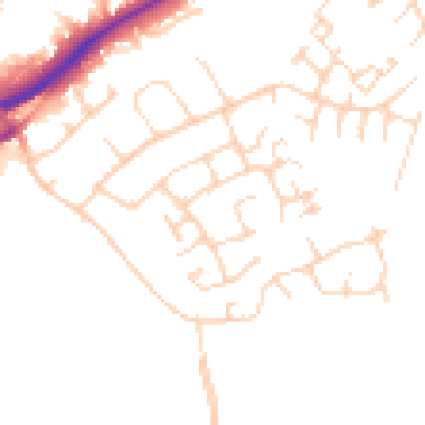 Daytime road noise heatmap for NR4 6JE