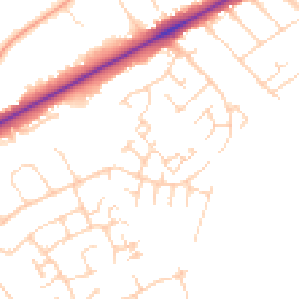 Daytime road noise heatmap for NR4 6PN