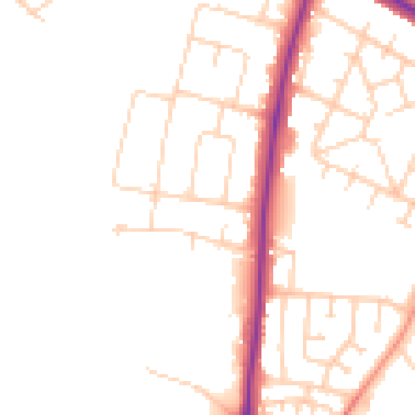 Daytime road noise heatmap for NR4 6RD