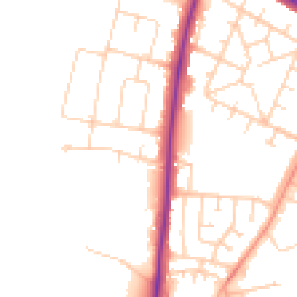 Daytime road noise heatmap for NR4 6RJ