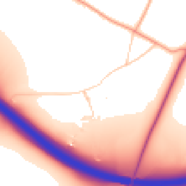Daytime road noise heatmap for NR4 6RS
