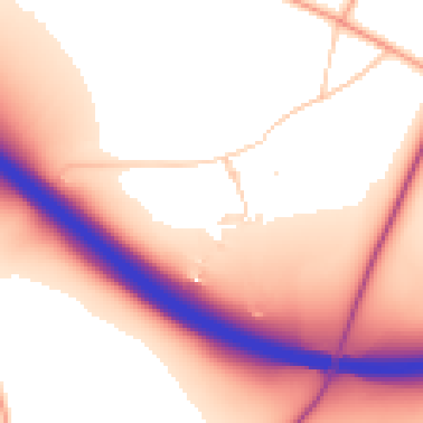 Daytime road noise heatmap for NR4 6RU
