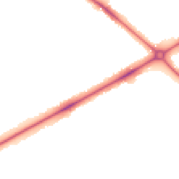 Night-time road noise heatmap for NR4 6SY