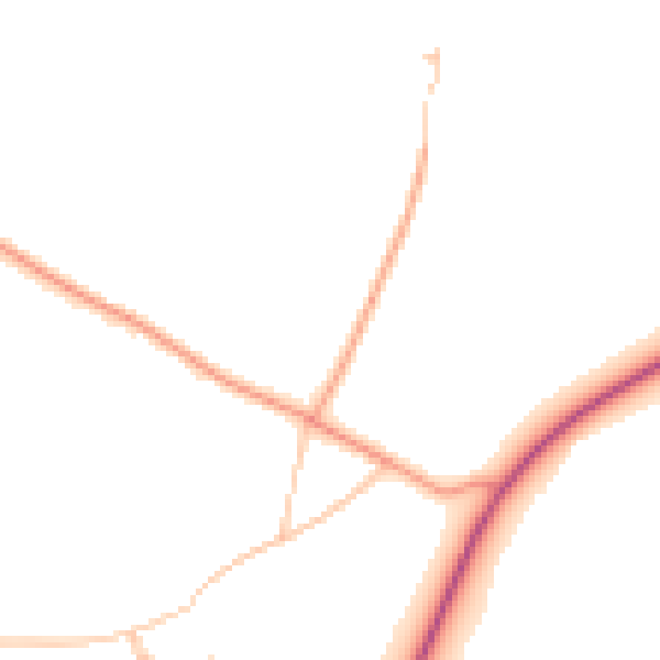 Daytime road noise heatmap for NR4 6TP