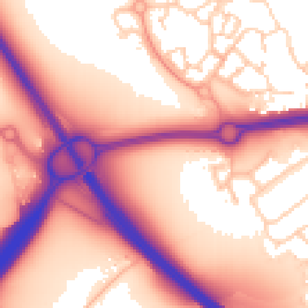 Daytime road noise heatmap for NR4 6TS