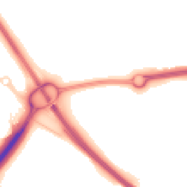 Night-time road noise heatmap for NR4 6TS