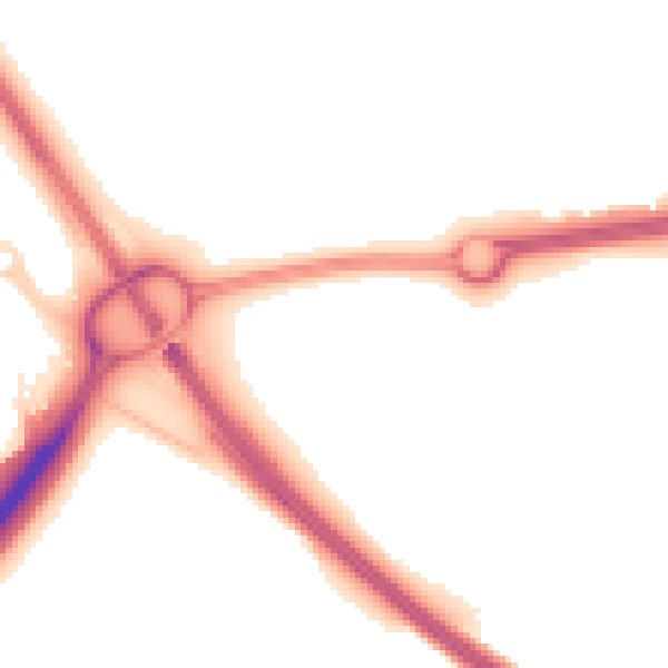 Night-time road noise heatmap for NR4 6TT