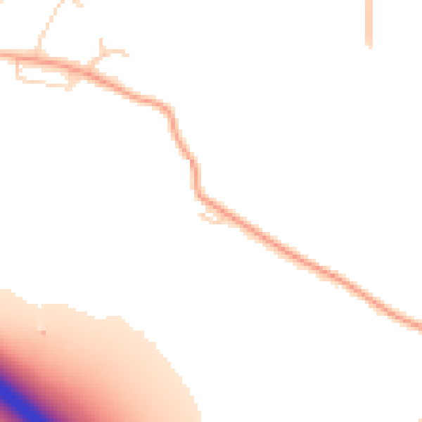 Daytime road noise heatmap for NR4 6WA