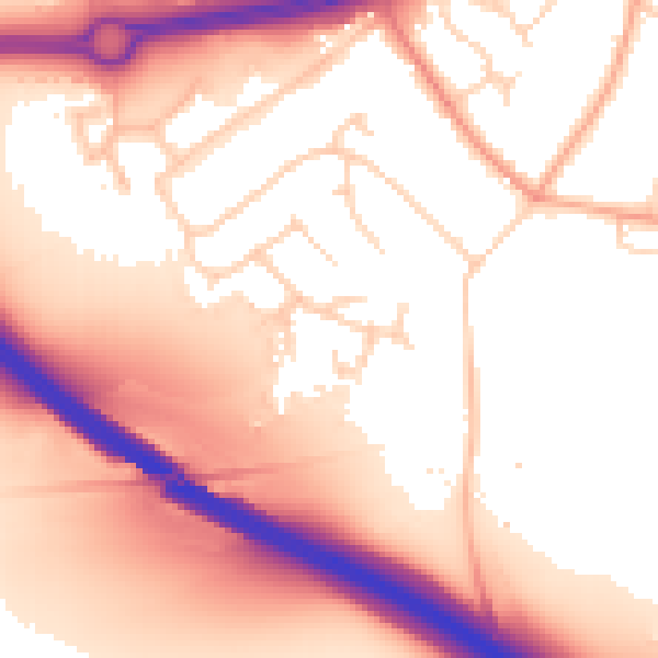 Daytime road noise heatmap for NR4 6XZ