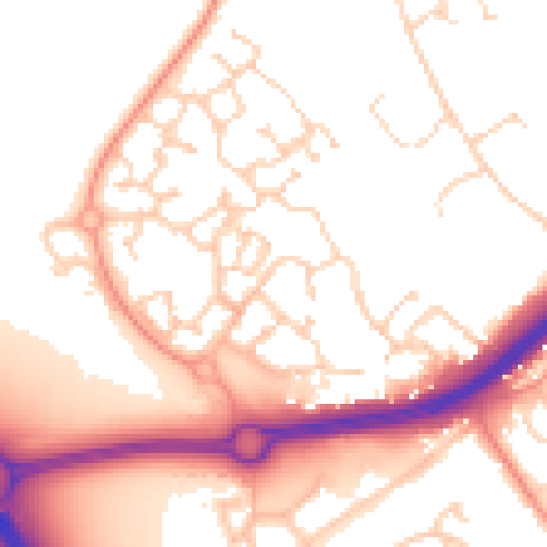 Daytime road noise heatmap for NR4 7JR